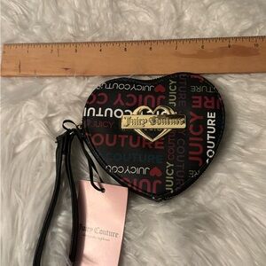 Juicy Couture Multicolor Logo Heart Wristlet